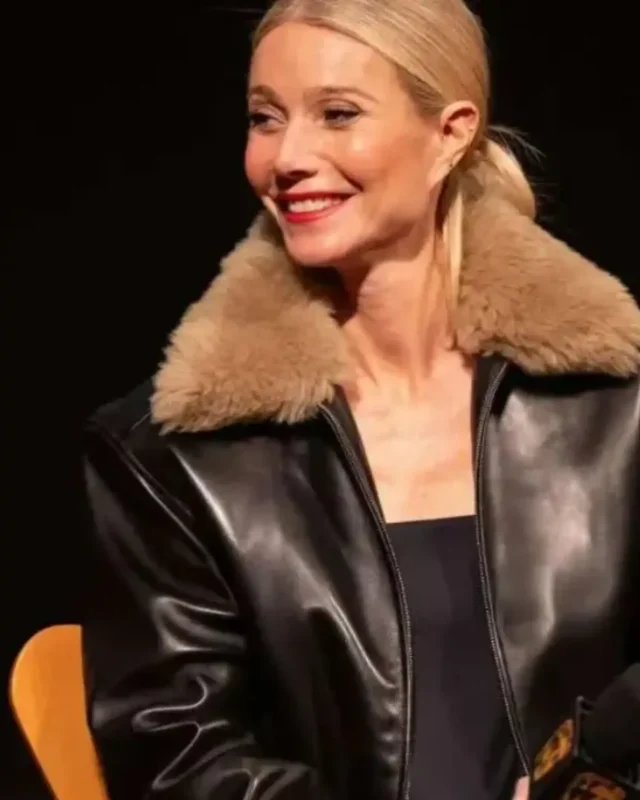 Marty Supreme Gwyneth Paltrow Black Fur Jacket