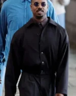 Michael B Jordan The Thomas Crown Affair Black Jacket