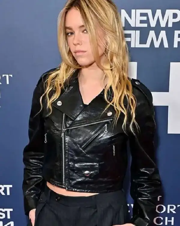 Milly Alcock Black Jacket Inspired by Her Iconic On-Screen Look