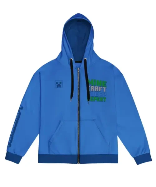 Minecraft Sleep Repeat Zip-Up Hoodie