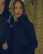 Minnie Driver Run Away TV Series 2026 Ingrid Greene Black Leather Jacket For Womens