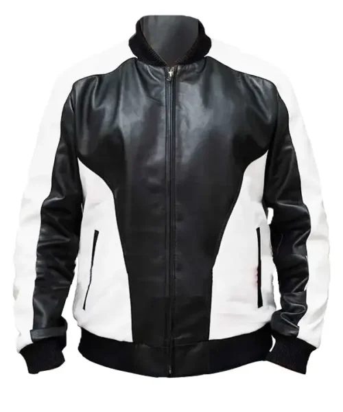 Mohammed Amer Black Adam Bomber Leather Jacket