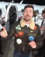 MrBeast Aviator Leather Jacket