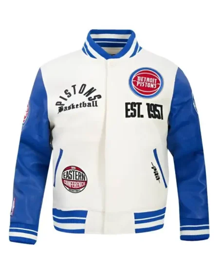 NBA East Detroit Pistons Varsity Jacket