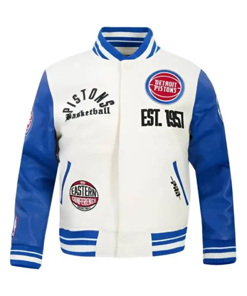 NBA East Detroit Pistons Varsity Jacket