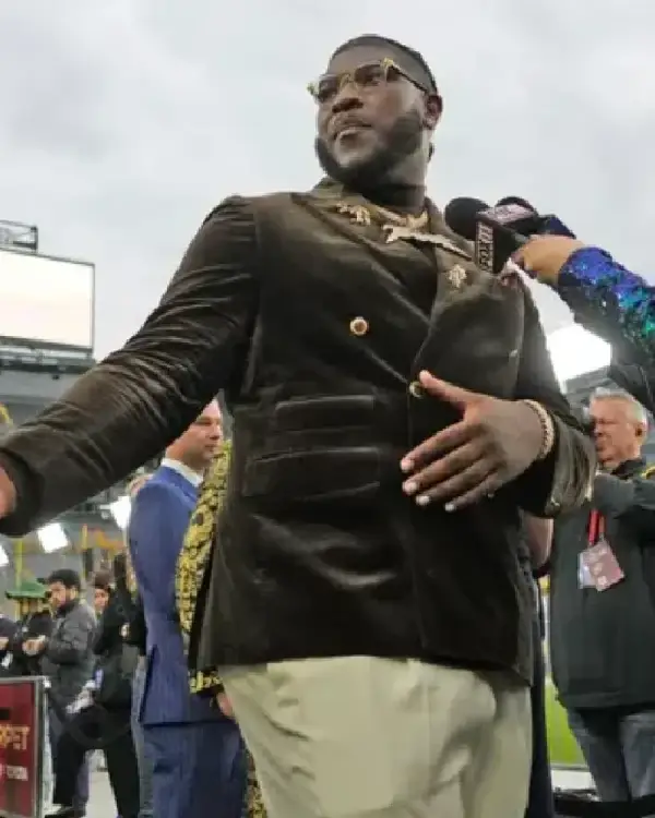 NFL Draft Tyler Booker Brown Velvet Blazer