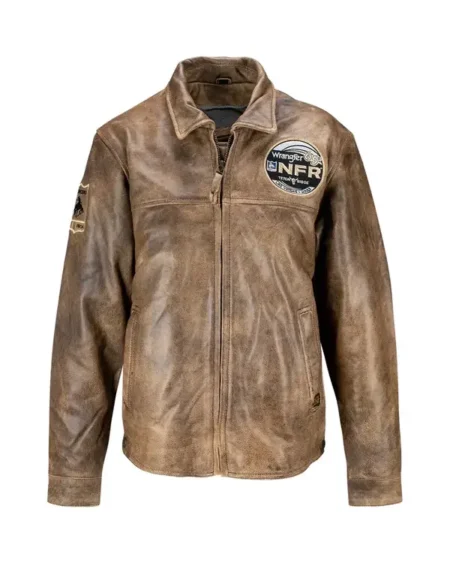 NFR Las Vegas 2023 Distressed Leather Jacket
