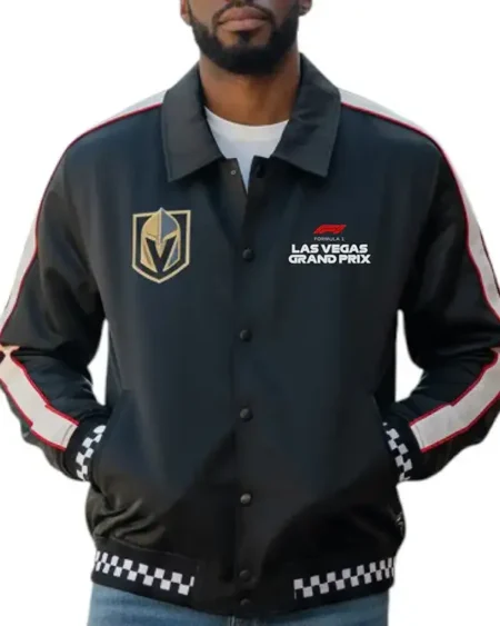 NHL Vegas Golden Knights 2025 F1 Las Vegas Grand Prix Black Satin