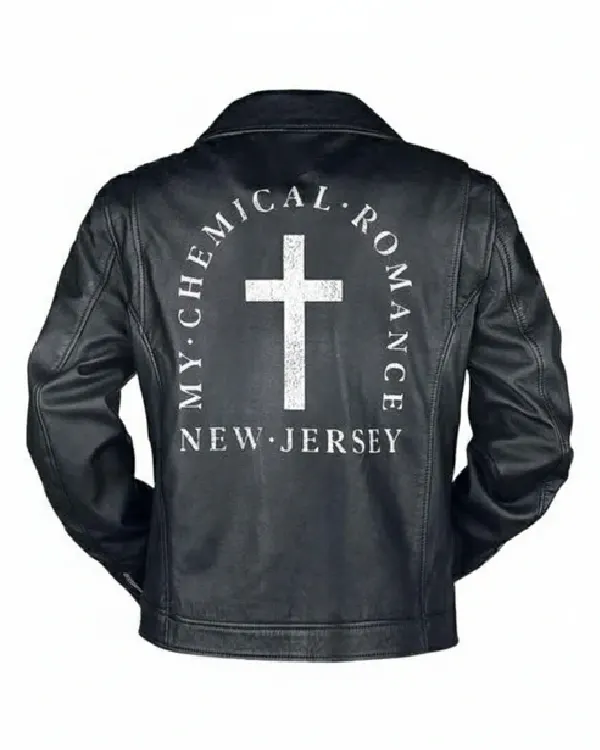 NJ My Chemical Romance Leather Moto Jacket