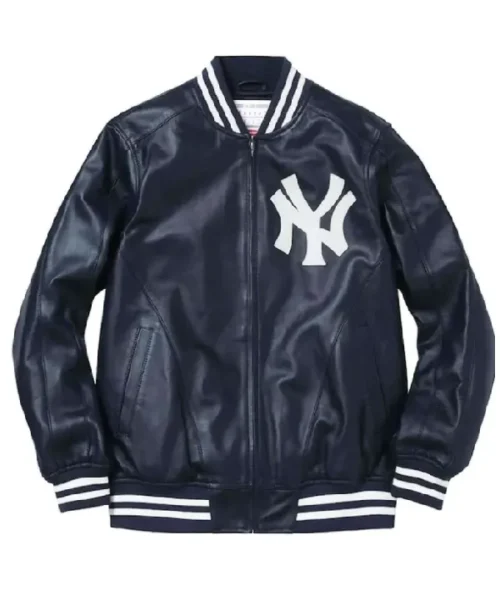 NY Yankees Supreme Varsity Leather Jacket