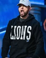 New PDetroit Lions Black Eminem Pullover Hoodieroject