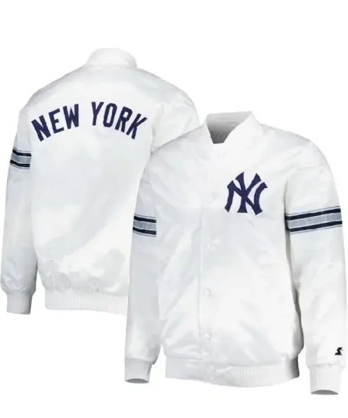 New York Yankees White Varsity Jacket