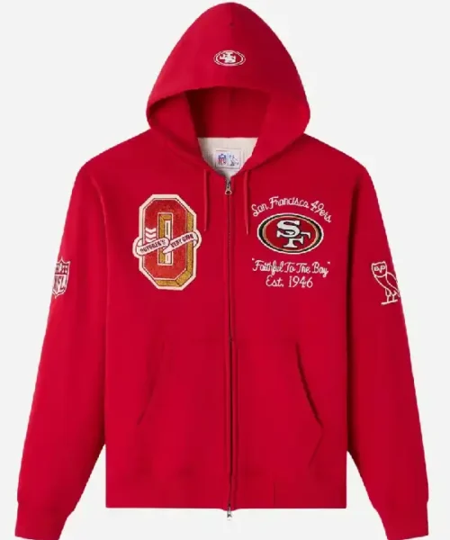 OVO San Francisco 49ers Waffle Lined Hoodie