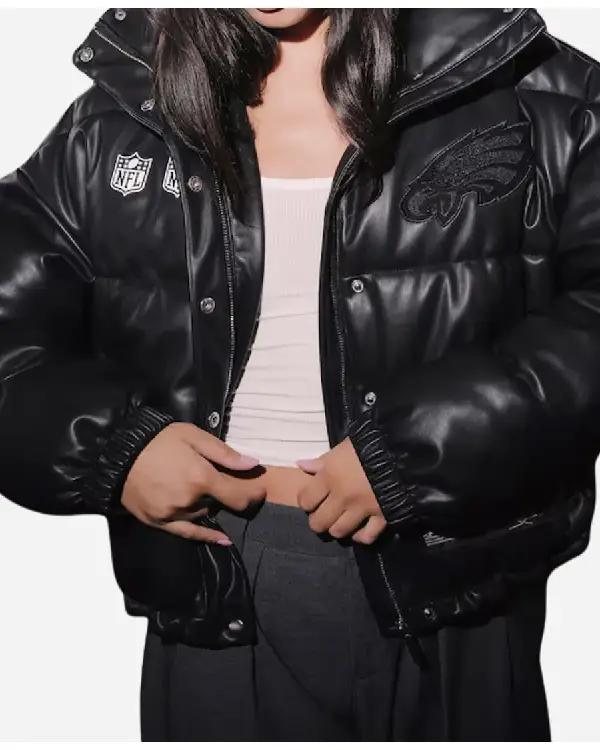 Off Season Philadelphia Eagles Faux Leather Puffer Jacket