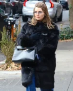 Olivia Jade Black Fur Coat