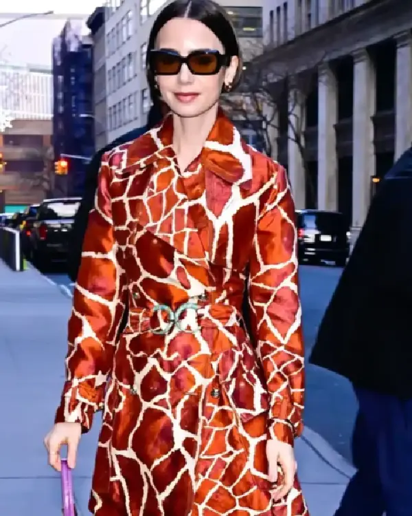 Order Lily Collins NYC 2025 Trench Coat For Sale