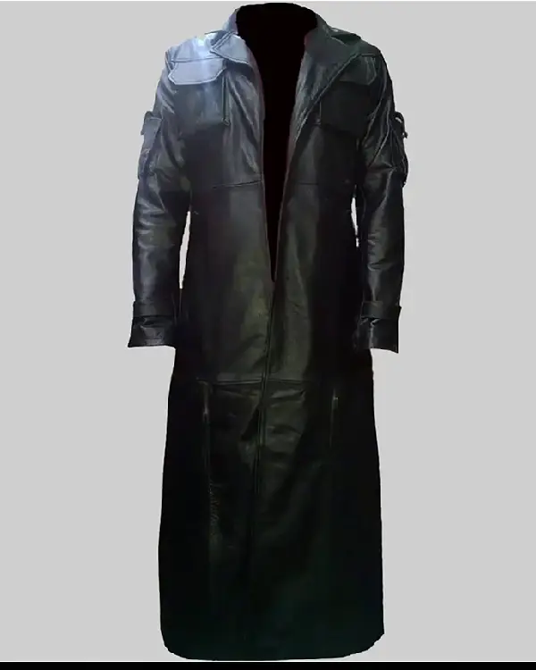 Order Thomas Jane 2004 Movie The Punisher Frank Castle Black Real and PU Leather Trench Coat On Sale