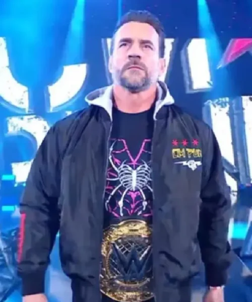 Order WWE Raw CM Punk Black Bomber Jacket for Men and Women for sale
