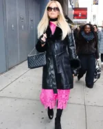 Paris Hilton Black Coat