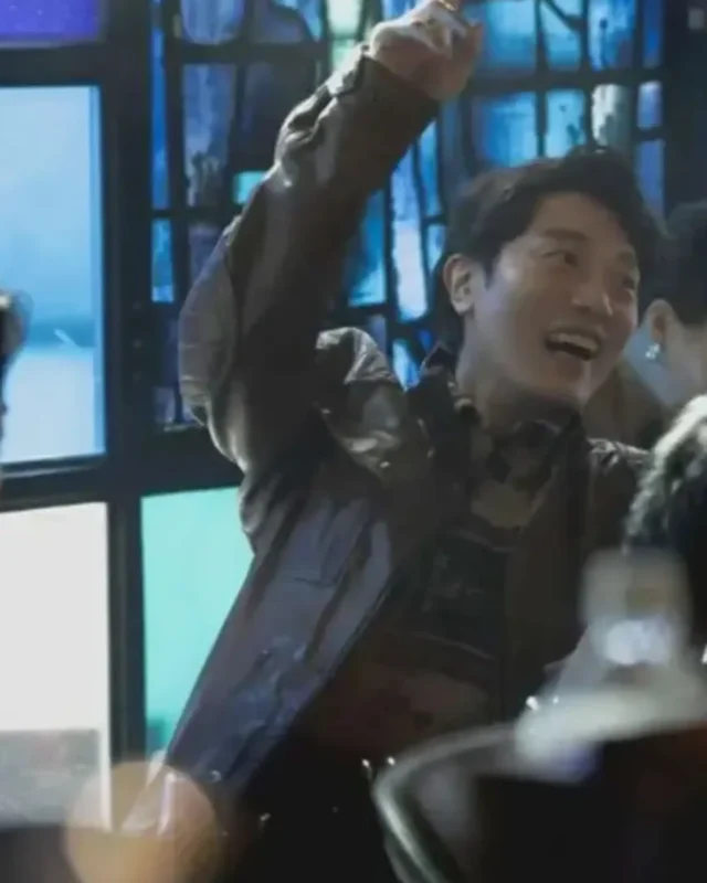 Park Hee-soon No Other Choice Brown Leather Jacket sale