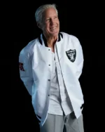 Pete Carroll White Bomber Jacket
