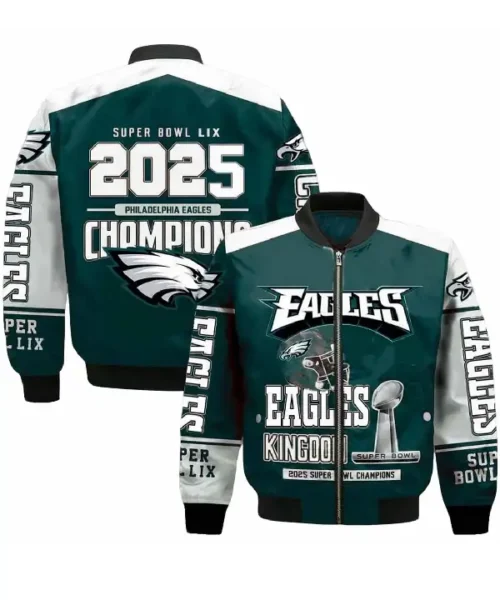 Philadelphia Eagles Super Bowl Jacket Bomber Style NFL Champions Gear