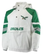Philadelphia Eagles White Hooded Jacket