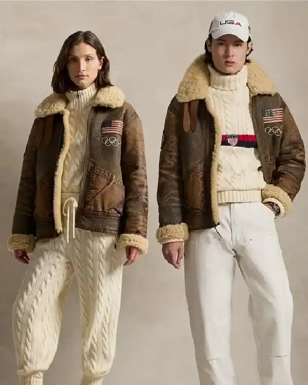 Polo Ralph Lauren Team USA Flight Leather Jacket