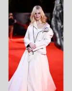 Predator Badlands Elle Fanning White Leather Jacket