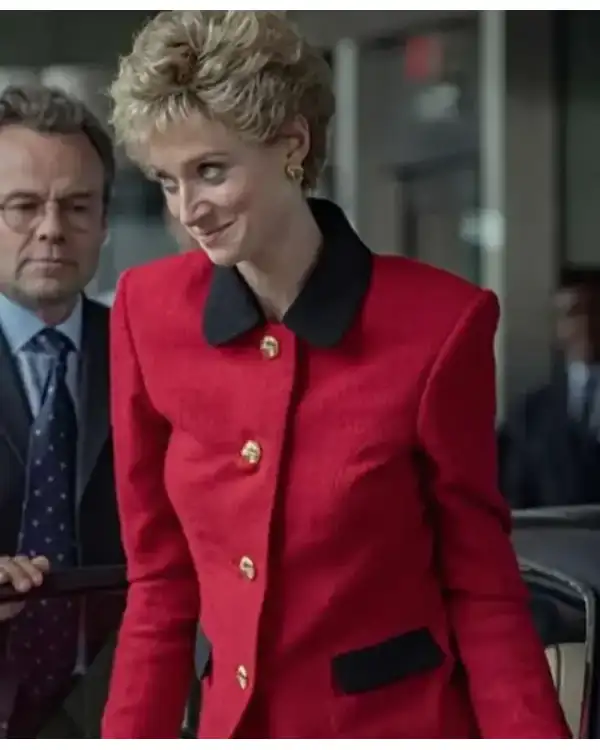 Princess Diana The Crown S05 Red Coat