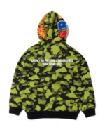 Recreated - Bape x CR7 Life Logo Relaxed Fit Shark Full Zip Hoodie Green Back