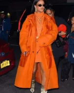 Rihanna Bergdorf Goodman Orange Coat
