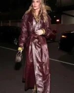 Rosie Huntington-Whiteley Leather Trench Coat