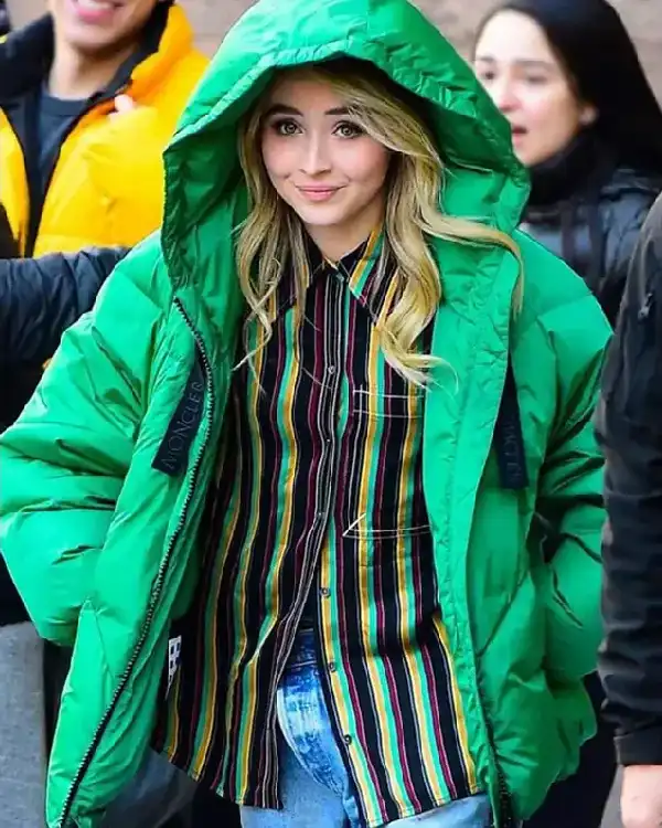 Sabrina Carpenter Green Puffer Jacket
