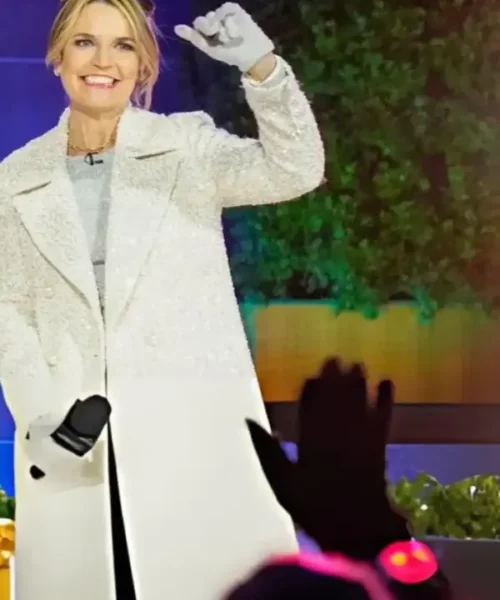 Savannah Guthrie Christmas in Rockefeller Center S27 White Long Coat