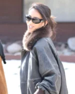 Shay Mitchell Shearling Bomber Jacket sale