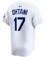 Shohei Ohtani 2025 Los Angeles Dodgers Nike Blue Script Red Number 17