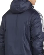 Shop Adidas Men’s Essentials Insulated Blue Hooded Jacket For Sale