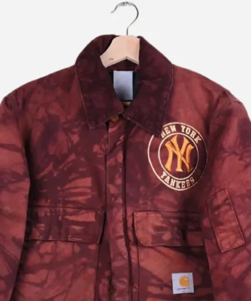 Shop Carhartt X New York Yankees Vintage Camo Brown Cropped