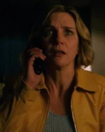 Shop Carol Sturka Pluribus 2025 Tv Series Rhea Seehorn Yellow Leather Jacket