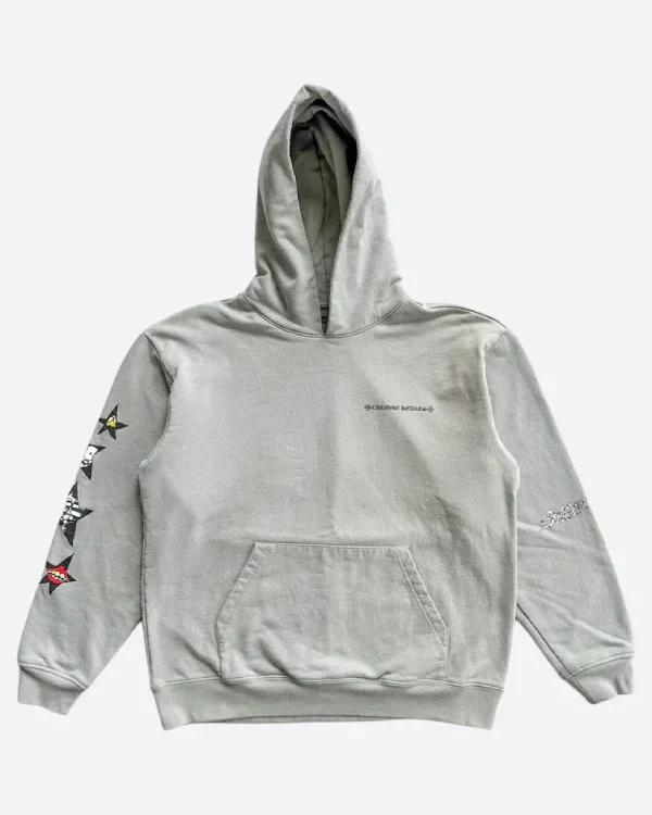 Shop Chrome Hearts Matty Boy Grey Suggest Hoodie Sale