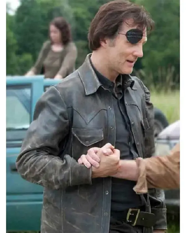Shop David Morrissey Drama Series The Walking Dead The Governor Black Leather Jacket Sale