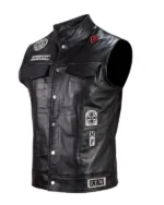 Shop Days Gone Deacon St. John Biker Black Leather Vest With Patch Sale