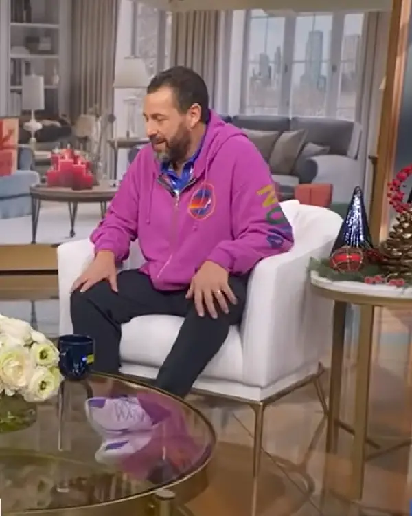 Shop Good Morning America Adam Sandler Pink Zipper Hoodie Sale