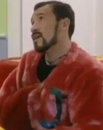 Shop Junior P. Luche TV-Series Familia Peluche Red Fur Jacket For Sale