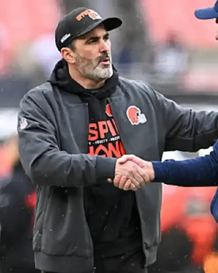 Shop Kevin Stefanski 2025 Cleveland Browns Nike Sideline Grey