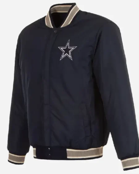 Shop Men’s Dallas Cowboys JH Design Full-Zip Reversible Navy