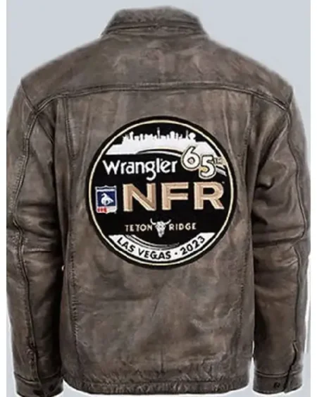 Shop NFR Las Vegas 2023 Brown Leather Jacket Sale