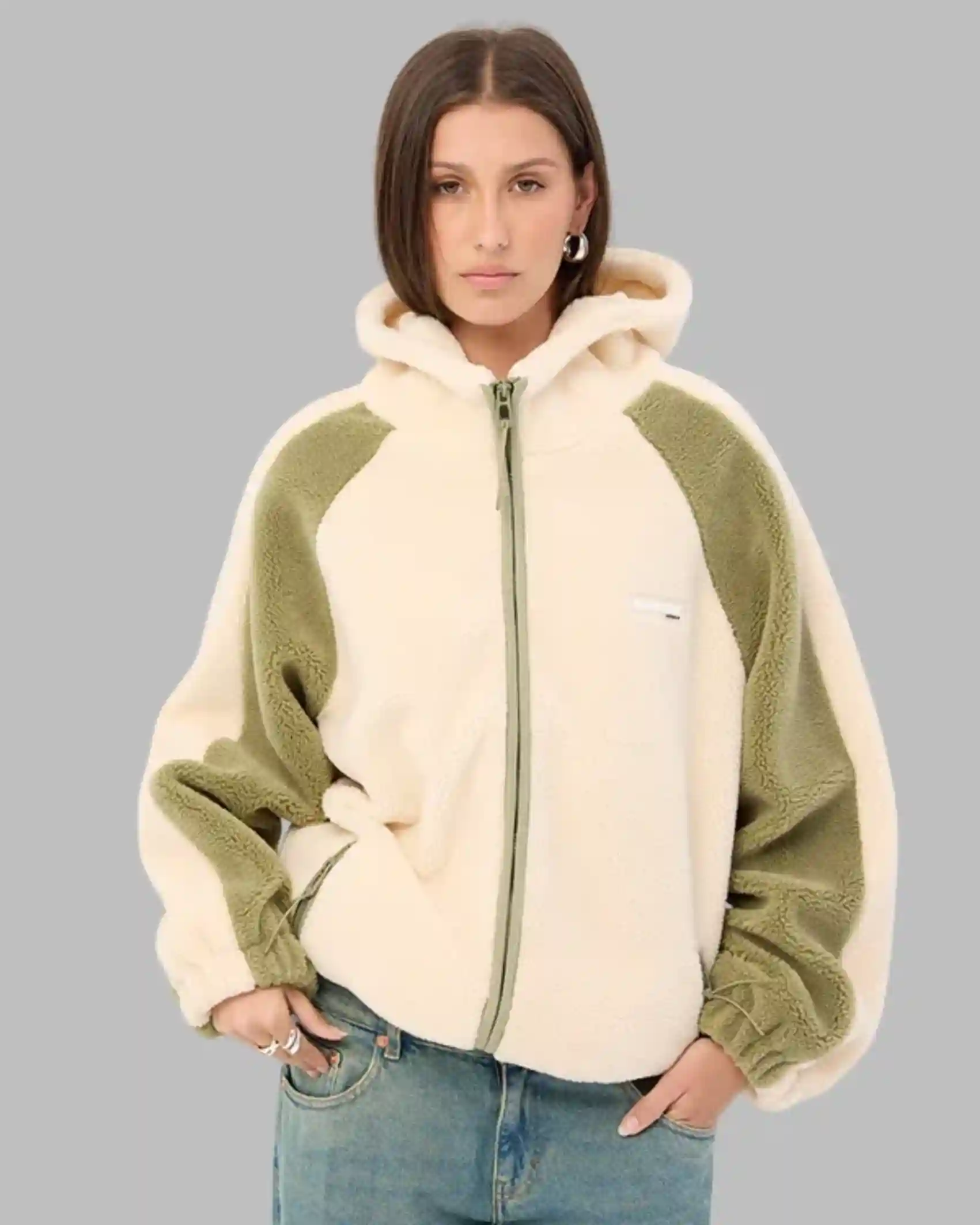Shop Recreation – Orbital Neovision Gravity Sherpa Hooded Jacket Sale Beige