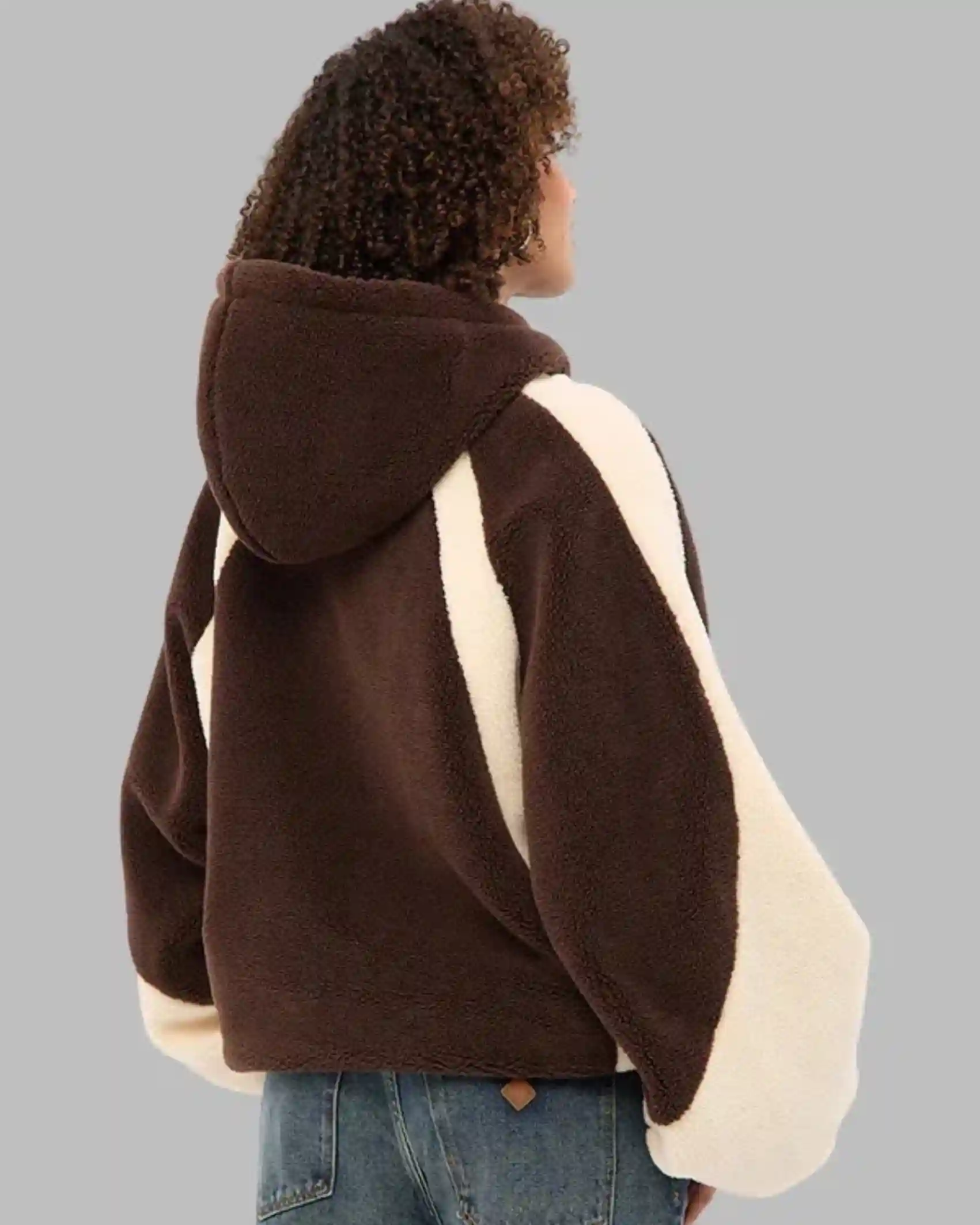 Shop Recreation – Orbital Neovision Gravity Sherpa Hooded Jacket Sale Brown Back